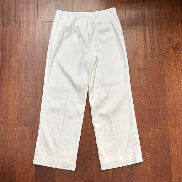 Coldwater Creek Women’s White Linen Blend Wide Leg Pants, Size 12 - Picture 7 of 13